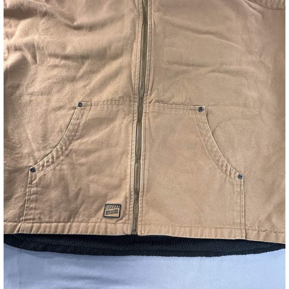Brazos Men's Sherpa Lined Canvas Work Vest Men's XL - Picture 5 of 10